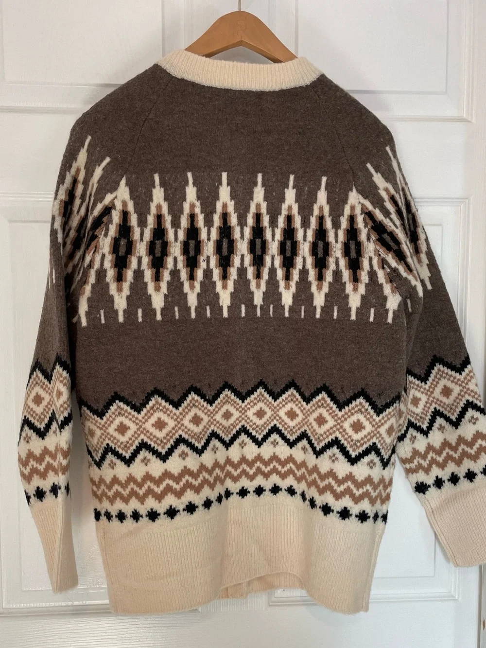 J. Crew Fair Isle Merino Blend Cardigan Sweater